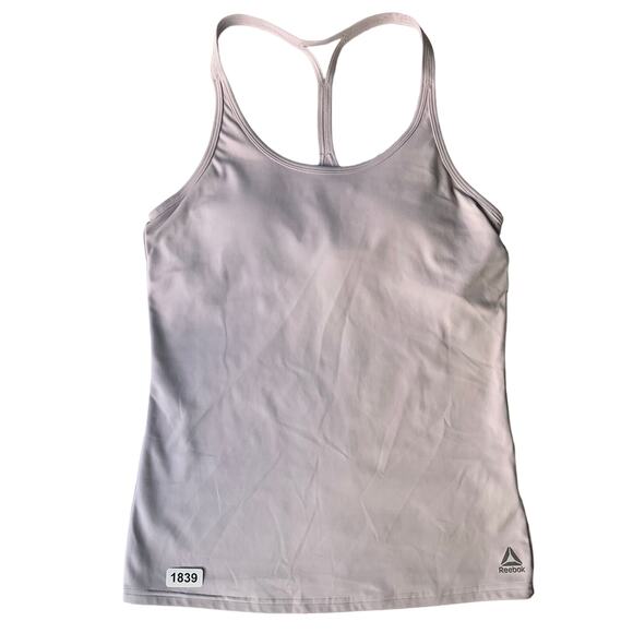 Reebok Women’s Sleeveless Workout Tank Top size S, Light Pink, Built In Bra - Picture 1 of 7